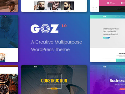 Goz - Creative Multipurpose WordPress Theme agency bootstrap business construction corporate creative furniture portfolio restaurant resume shop woocommerce