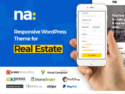 NA - Responsive WordPress Theme for Real Estate homefinder listings property real estate woocommerce