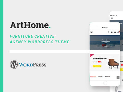 Arthome - Furniture Creative Agency WordPress Theme agency creative furniture interior theme wordpress