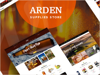 Arden - Brewery Supplies Store WordPress Theme beer beer aficionados beer clubs breweries drink homebrewers whisky winery