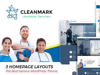 Cleanmark - Cleaning Janitorial Service WordPress Theme apartment company cleaning service construction engineer green eco house housemaid office painter plumber service