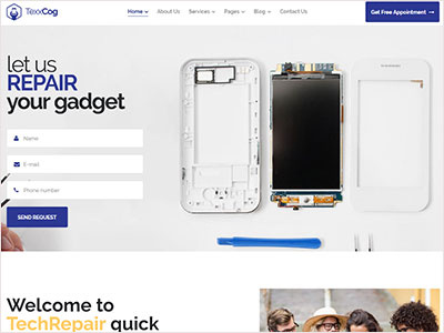 Texxcog - Computer Repair Wordpress Theme computer electronics hardware system repair repair service wordpress