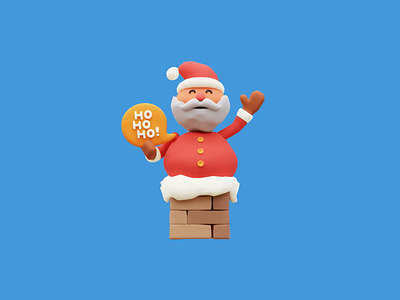 HOP! Christmas 3D Animated Pack 3d animation 3d art animation blender christmas cute digital goods funny gif holidays icons pack illustraion motion graphics santa sweet web design