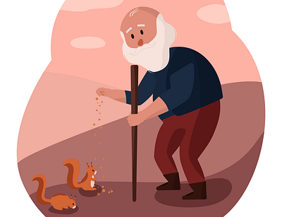 Old man character character design digital art digital illustration digital painting grandfather grandpa illustration illustration art illustrator old man vector