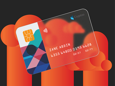 Cryptoo Card creditcard design illustration