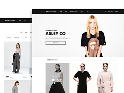 Joint Label e-commerce fashion store design e commerce ui ux web