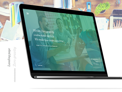 Zero Gravity landing page template case clean landing page simple ui ux
