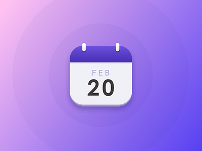 Calendar Icon calendar clean icon iphone purple