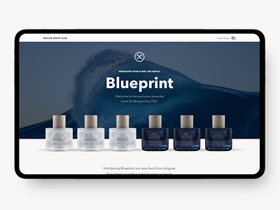 Blueprint - Cologne brand for DSC clean cologne design digital dsc e commerce landing page simple sketch ui web