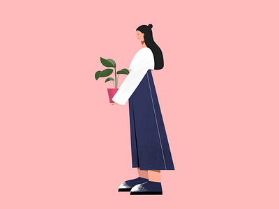 Girl With A Plant