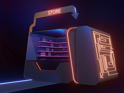 Crypto Store 2022 3d 3ddesign b3d blender branding coin crypto design graphic design illustration render store ui ux vector