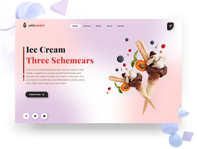 Website : Icecream 💗💜 design design app ecommerce ecommerce shop icecream illustration landingpage logo ui ui ux uidesign uiux ux vector website