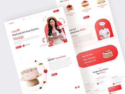 Bakery Landing Page app design bakery branding design design app illustration landingpage logo ui ui ux uidesign uiux web webdesign