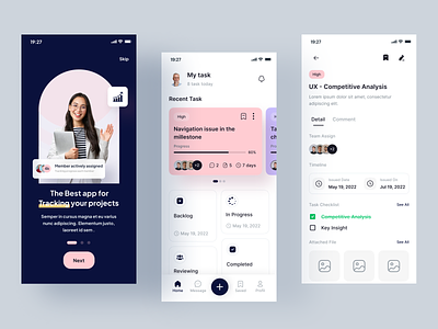 Taskow - Task Manager App UI Kit app design branding design design app illustration logo mobiledesign taskmanagement taskmobile ui ui ux uidesign uitask uiux uiuxmobile