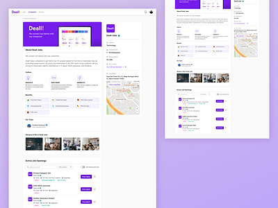 Company Profile on Job Portal Website - Redesign Deall! app design design ui ui design ui ux website ui website ux ux design web design web ui design