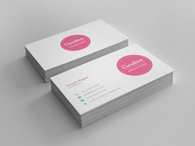 Creativo Business Cards blue brand business cards creative design gray red studio