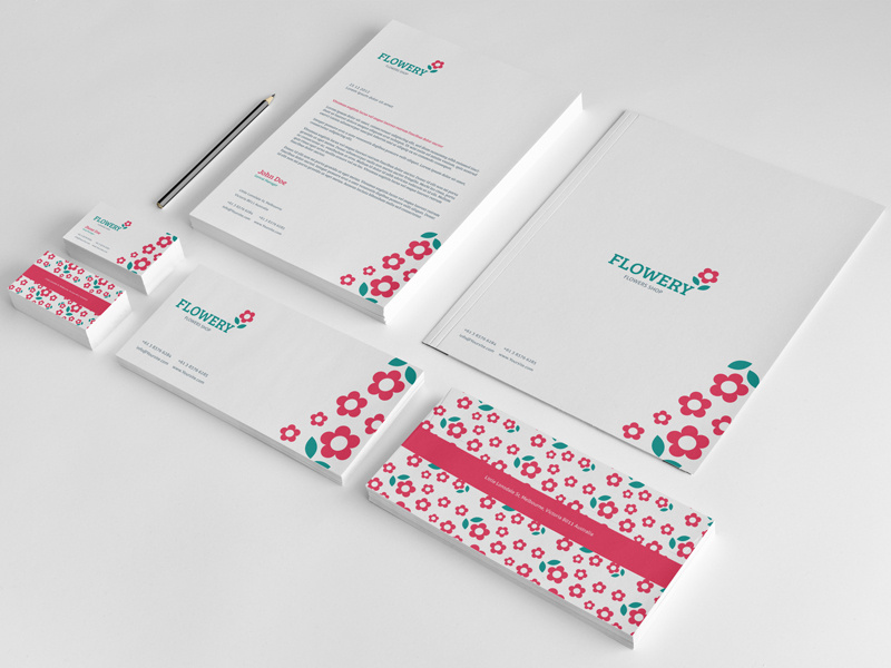 flowery stationery by husam abu rayyan dribbble dribbble