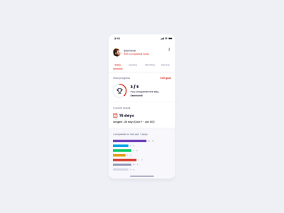 Day 6 - User Profile daily 100 challenge daily ui dailyui mobile mobile app mobile design profile simple ui user experience user profile ux ux ui