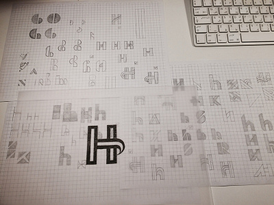 H Logo Sketches h letter logo mark sketches sketching