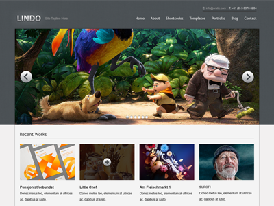 Lindo cute portfolio psd theme