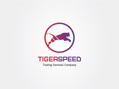 TIGERSPEED animals icon logo purple red tiger trading