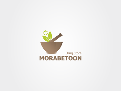 Morabetoon brand brown drug green logo store