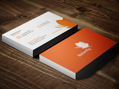 Butterfly business cards Vol2 business butterfly cards creative gray orange white