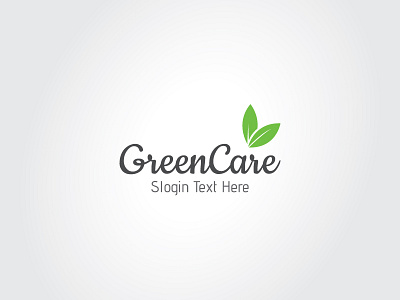 GreenCare Logo black brand care graphic gray green leaf logo river slogin