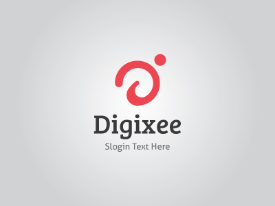 Digixee Logo brand business d gray i identity letters logo red