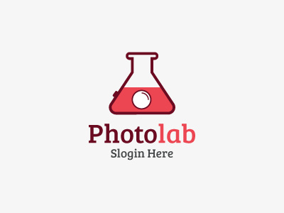 Photolab brand breaker business gray identity lab logo photo red