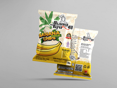 Banana Chip Packaging banana chips design packaging graphic design keripik packaging