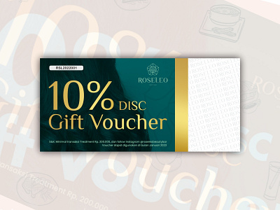 Gift Voucher Roseleo branding design graphic design illustration mockup typography vector voucher