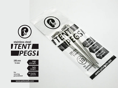 Printing Packaging Plastic branding design graphic design illustration logo packaging printing tent pegs typography vector