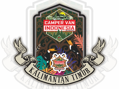 Logo Campervan Kaltim branding campervan design graphic design illustration logo typography vector