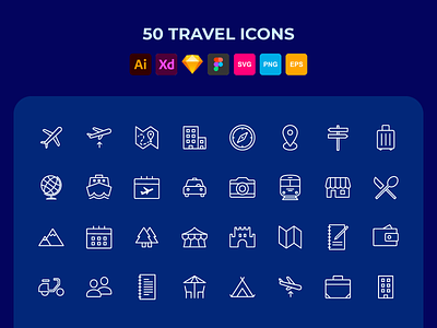 50 Travel Icons for Free Download directory download free icons illustration map set tour travel