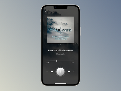 Daily UI #9 - Music player