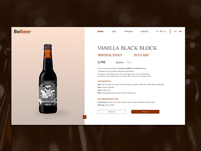 Daily UI #12 - Single Product beer branding craft craft beer daily ui design ecommerce graphic design logo product single single product stout ui ux