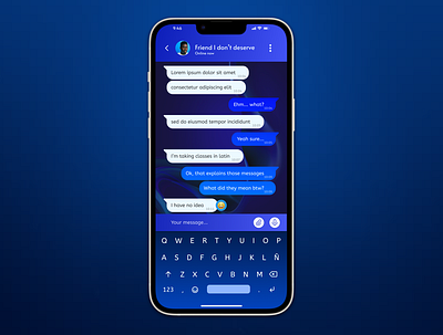 Daily UI #13 - Direct Messaging app blue daily ui design direct messaging full blue message telegram ui ux whatsapp