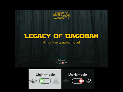 Daily UI #15 - On/Off switch daily ui dark design graphic design graphic novel light logo novel off on star wars theme toggle ui ux vector