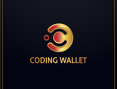 Coding Wallet Logo Design app branding design illustration illustrator logo logo design minimal vector web