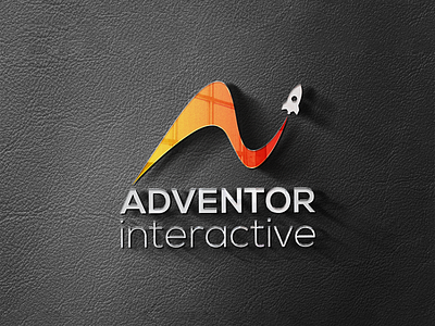 Adventor Interactive Logo branding design flat illustration illustrator logo logo design minimal typography vector