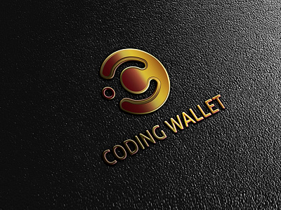 Coding WalletLogo MockUp brand brand identity coding logo colorful concept logo logodesign minimal mockup vector