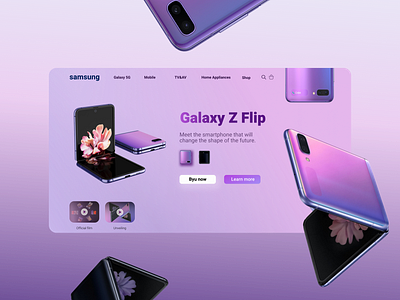 Samsung Galaxy Z Flip design fun funny mobile samsung smartphone ui ux web