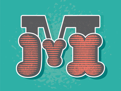 M drop cap hand lettering illustration illustrator letter lettering typography vector