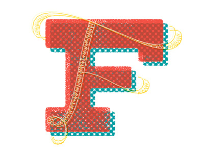 F drop cap hand lettering illustration illustrator letter lettering typography vector