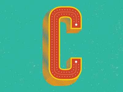 C drop cap hand lettering illustration illustrator letter lettering typography vector