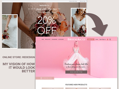 Brideandco.co.za website redesign. My vision. ecommerce design online store design shop design ui ui design uidesign ux desgin uxdesign uxuidesign uxuidesigner web design webdesign website design