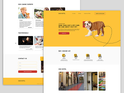 Website design for Dog Hotel. figma landing page design ui ui design ux design ux ui design web design webdesign website design xd