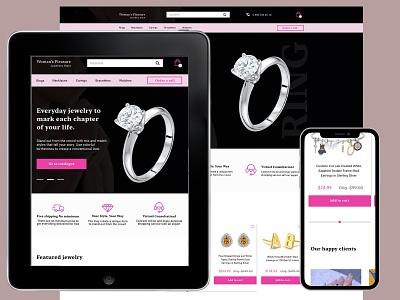 Jewellery online shop website design ecommerce design ecommerce website figma ux ui design ux ui designer uxui design web design web designer webdesigner