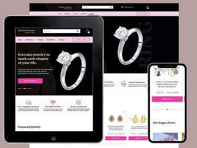 Jewellery online shop website design